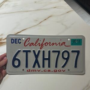 California License Plate